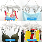 Appendiabiti rotondo in acciaio inossidabile con 20 clip, 20 Clips Hanger