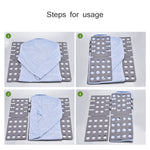 Stoccaggio per lavanderia in plastica durevole Piega scaffali per abbigliamento unici Strumenti per organizzare la scheda impilati, consegna colore casuale, dimensioni espandibili: 66 * 57 cm, 2317