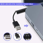 Cavo a spirale di ricarica per sincronizzazione dati micro USB da 2 m/cavo a molla