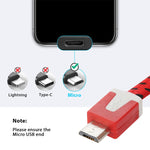 Cavo dati/ricarica da Micro USB a USB in tessuto da 2 m