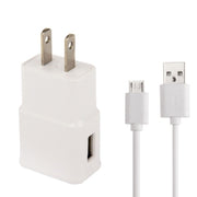 Cavo di sincronizzazione USB micro a 5 pin + caricatore da viaggio con presa americana