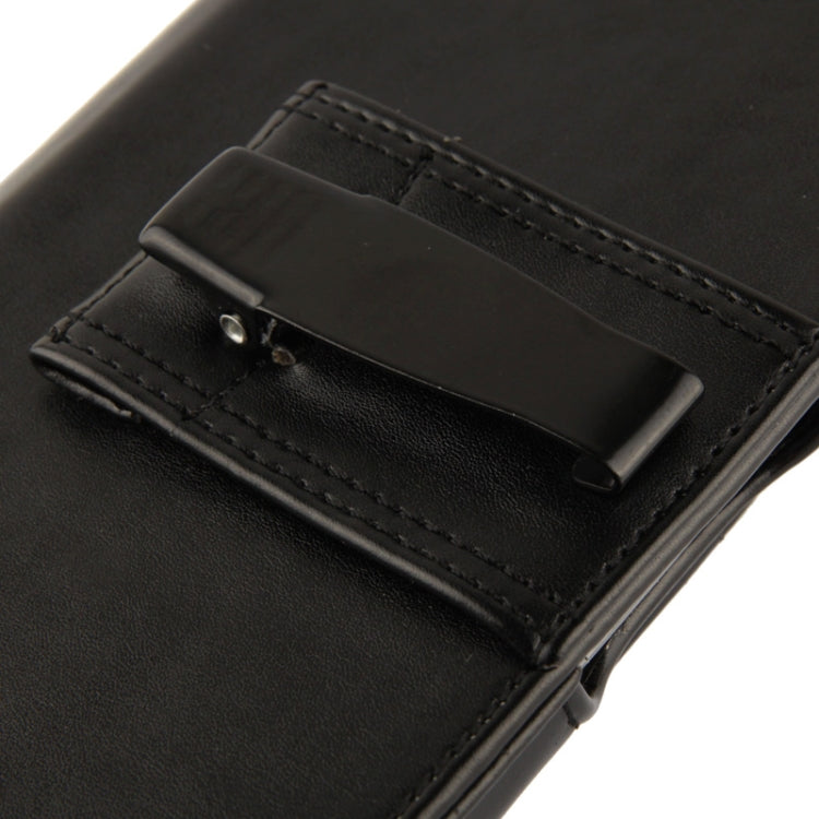 Custodia portafoglio in pelle con clip per Galaxy Mega 6.3