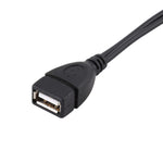 Cavo USB 2.0 AF a Micro-B + USB 2.0 OTG per Samsung Galaxy Note III / N9000, con alimentazione, lunghezza: 24 cm (nero)
