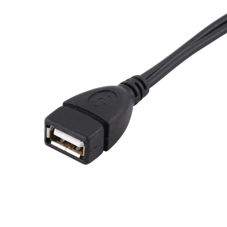 Cavo USB 2.0 AF a Micro-B + USB 2.0 OTG per Samsung Galaxy Note III / N9000, con alimentazione, lunghezza: 24 cm (nero)