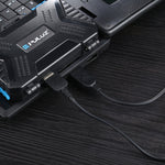 Cavo USB 2.0 AF a Micro-B + USB 2.0 OTG per Samsung Galaxy Note III / N9000, con alimentazione, lunghezza: 24 cm (nero)