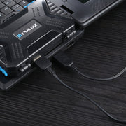 Cavo USB 2.0 AF a Micro-B + USB 2.0 OTG per Samsung Galaxy Note III / N9000, con alimentazione, lunghezza: 24 cm (nero)