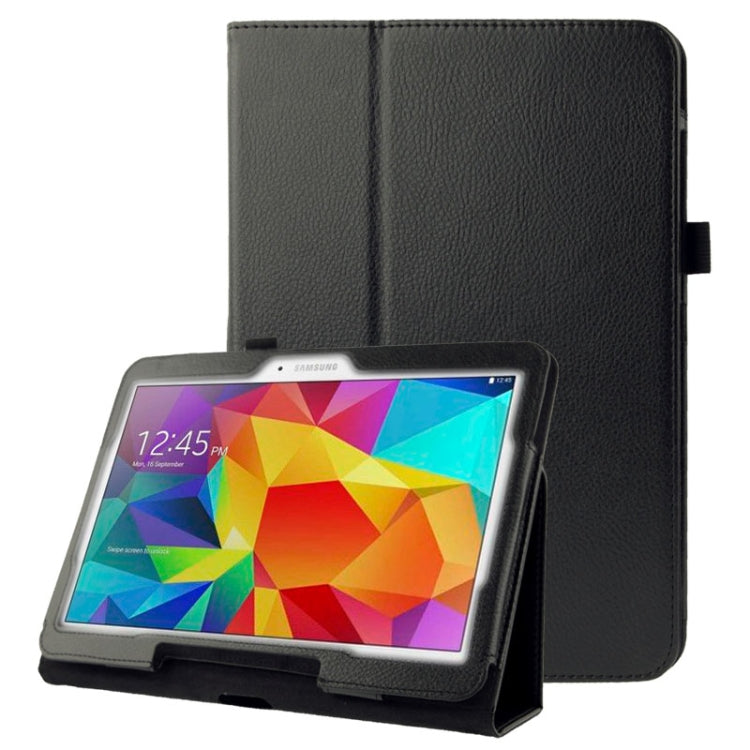Custodia in pelle Flip con texture Litchi con supporto per Galaxy Tab 4 10.1 / T530