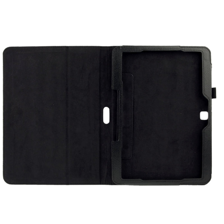 Custodia in pelle Flip con texture Litchi con supporto per Galaxy Tab 4 10.1 / T530
