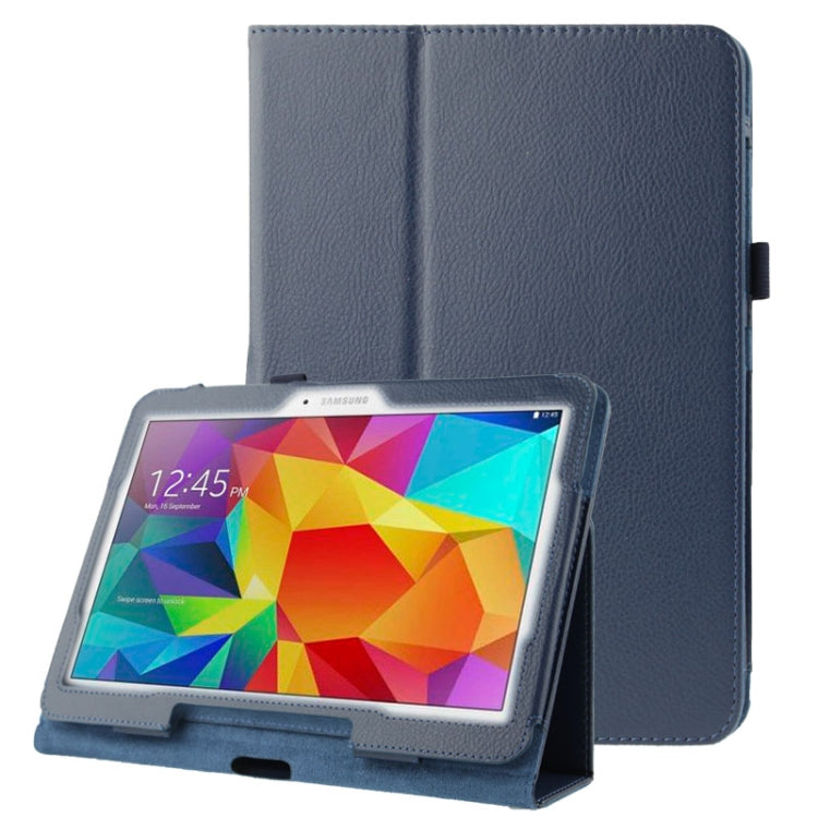 Custodia in pelle Flip con texture Litchi con supporto per Galaxy Tab 4 10.1 / T530