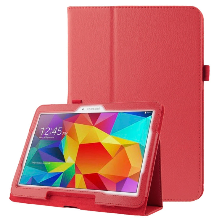Custodia in pelle Flip con texture Litchi con supporto per Galaxy Tab 4 10.1 / T530