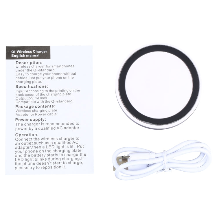 Tappetino di ricarica wireless Qi rotondo universale