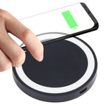 Tappetino di ricarica wireless Qi rotondo universale