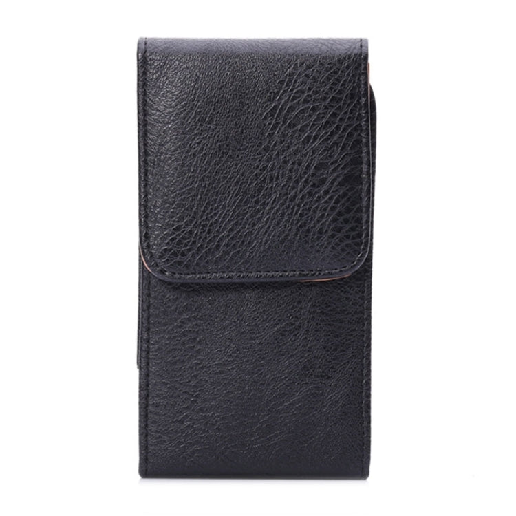 Custodia in pelle universale stile verticale con texture Litchi con foro di sicurezza per Galaxy Mega 2 / Note 4 / Note 3