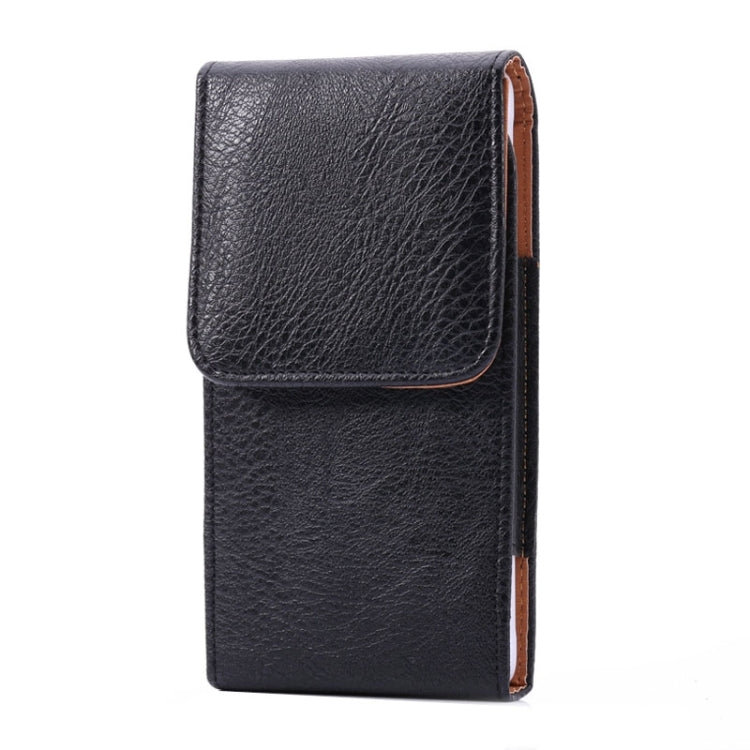 Custodia in pelle universale stile verticale con texture Litchi con foro di sicurezza per Galaxy Mega 2 / Note 4 / Note 3