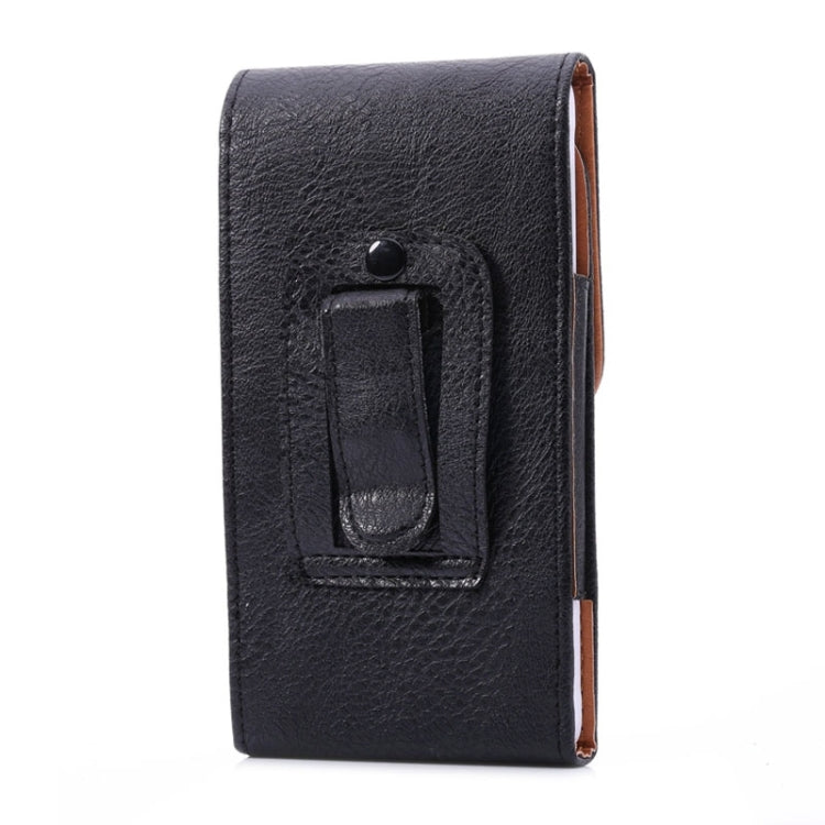 Custodia in pelle universale stile verticale con texture Litchi con foro di sicurezza per Galaxy Mega 2 / Note 4 / Note 3