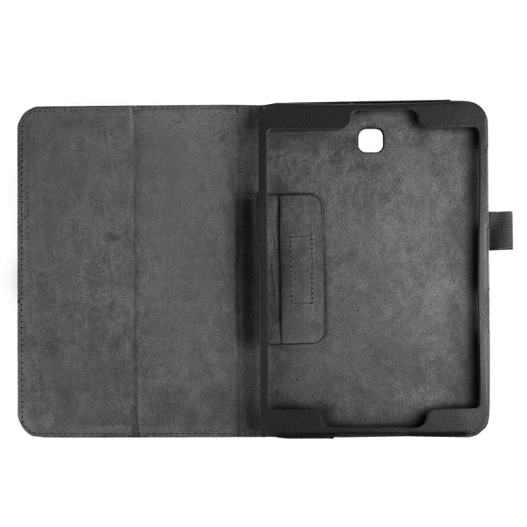 Custodia in pelle intelligente tinta unita con texture litchi con chiusura orizzontale con supporto a due pieghe e funzione di sospensione/sveglia per Galaxy Tab S2 8.0 / T715