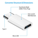 Adattatore USB-C 3.1 maschio a Micro USB femmina 2,5 cm