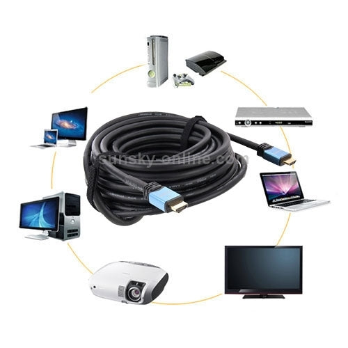 Cavo HDMI 4K, connettore e adattatore versione 2.0 da 20 m con amplificatore di segnale, With Signal Booster, Length: 20m