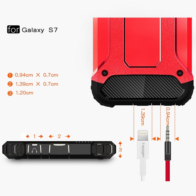 Custodia combinata TPU e PC per Samsung Galaxy S7 G930