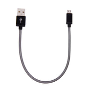 Cavo dati/caricabatterie da Micro USB a USB 2.0 con testa in metallo stile rete da 25 cm