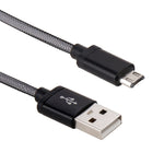Cavo dati/caricabatterie da Micro USB a USB 2.0 con testa in metallo stile rete da 25 cm