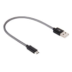 Cavo dati/caricabatterie da Micro USB a USB 2.0 con testa in metallo stile rete da 25 cm