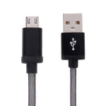 Cavo dati/caricabatterie da Micro USB a USB 2.0 con testa in metallo stile rete da 25 cm