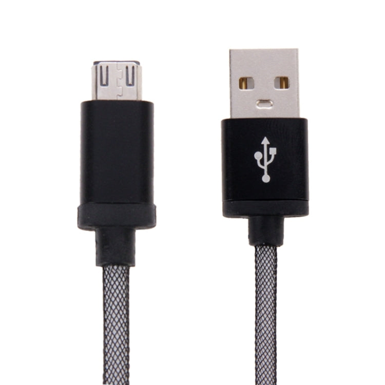 Cavo dati/caricabatterie da Micro USB a USB 2.0 con testa in metallo stile rete da 25 cm