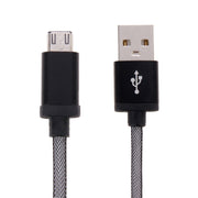 Cavo dati/caricabatterie da Micro USB a USB 2.0 con testa in metallo stile rete da 25 cm