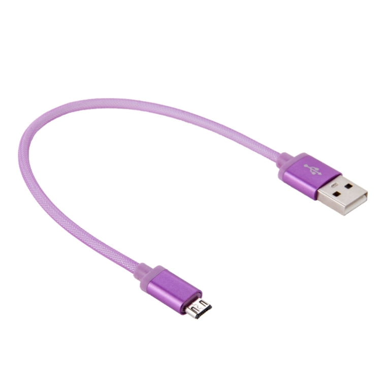 Cavo dati/caricabatterie da Micro USB a USB 2.0 con testa in metallo stile rete da 25 cm