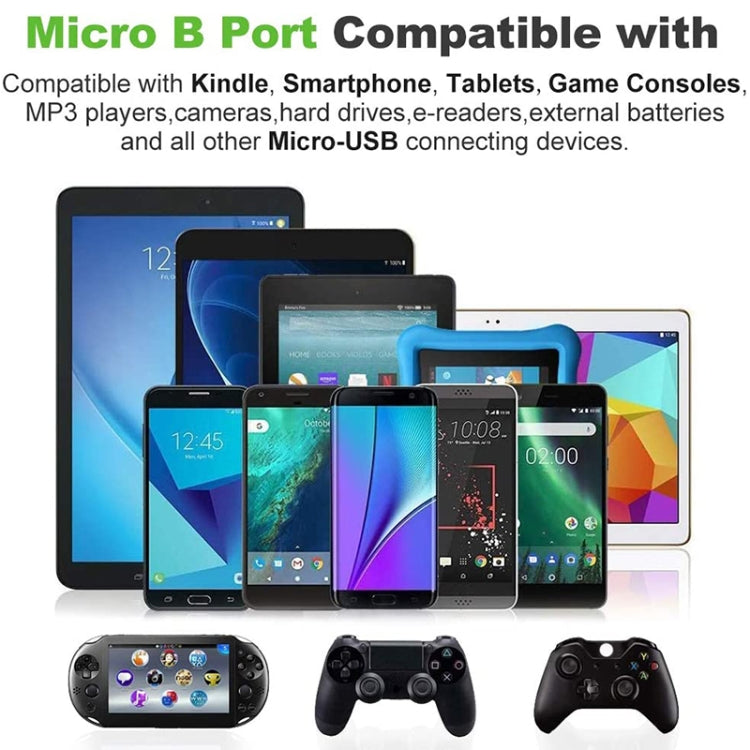 Cavo dati/caricabatterie da Micro USB a USB 2.0 con testa in metallo stile rete da 25 cm