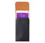Custodia in pelle con chiusura verticale per smartphone