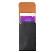 Custodia in pelle con chiusura verticale per smartphone compatibi