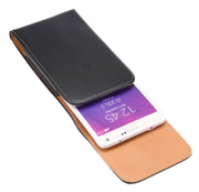Custodia in pelle con chiusura verticale per smartphone compatibi