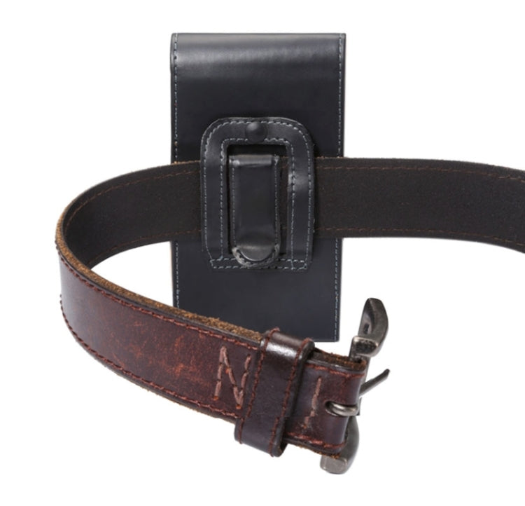 Custodia marsupio in pelle Crazy Horse per Galaxy Mega 6.3
