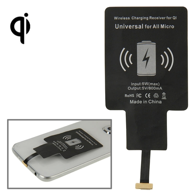 Ricevitore di ricarica wireless per QI, universale per tutti i Micro, For Micro USB Phones