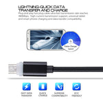 Cavo di sincronizzazione dati da Micro USB a USB 2.0 in tessuto da 1 m con indicatore LED