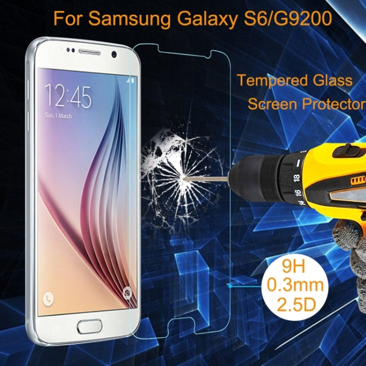 Pellicola per schermo in vetro temperato antideflagrante 2.5D con durezza superficiale 0,26 mm 9H per Galaxy S6 / G920, For Galaxy S6 (1 PC)