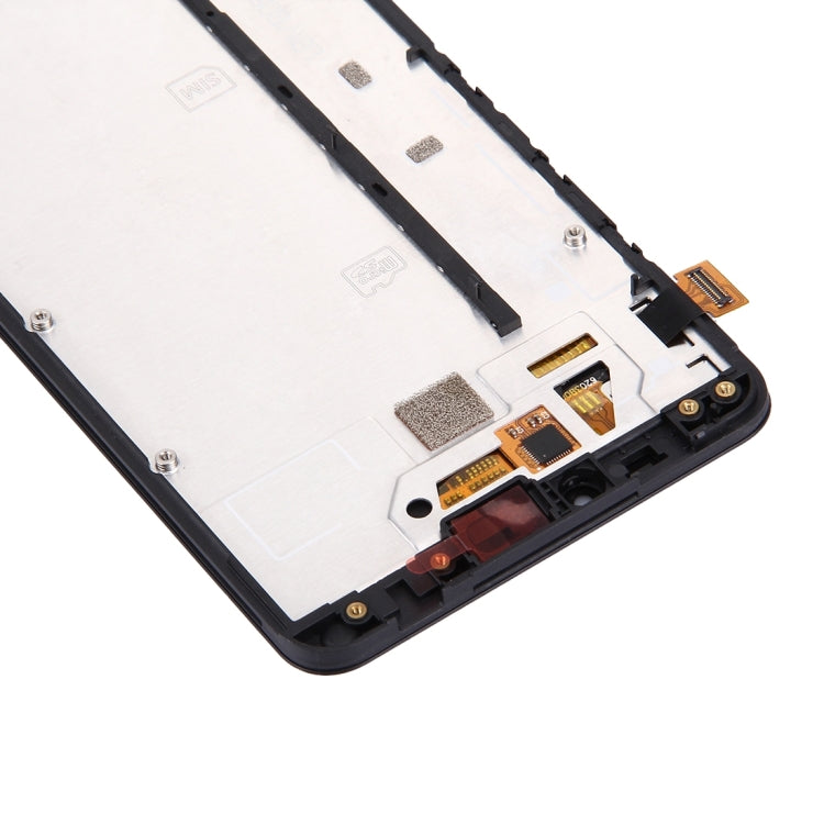 LCD Screen and Digitizer Full Assembly with Frame for Microsoft Lumia 640 XL, For Lumia 640 XL with Frame Black