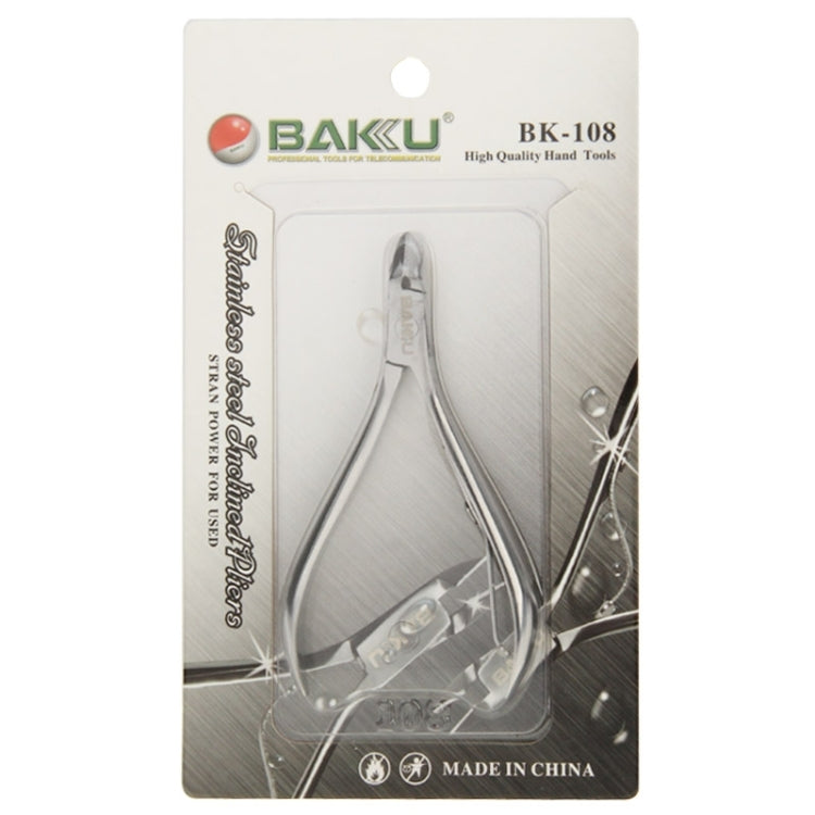 Baku BK-108 Pinza tagliafili mini pinza di precisione in acciaio inossidabile di alta qualità con ganascia dritta, BK-108