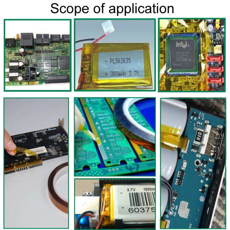 Nastro in poliimmide dedicato al calore da 10 mm resistente alle alte temperature per saldatura SMT PCB BGA, 10mm