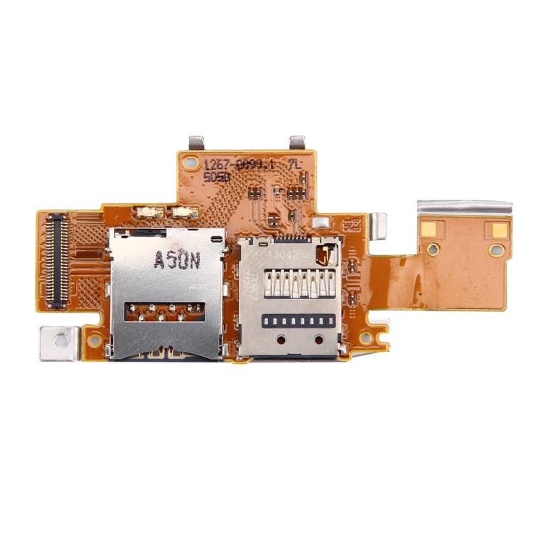 SIM Card & SD Card Reader Contact Flex Cable for Sony Xperia Tablet Z / SGP311 / SGP312 / SGP321, For Tablet Z