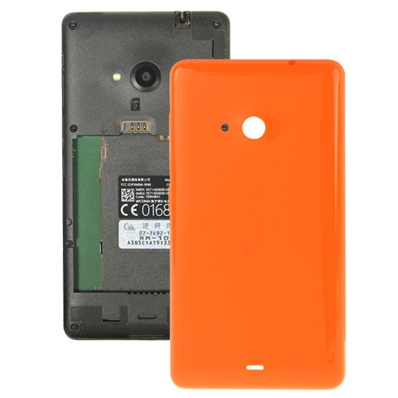 Cover posteriore per batteria in plastica tinta unita con superficie brillante per Microsoft Lumia 535, For Nokia Lumia 535