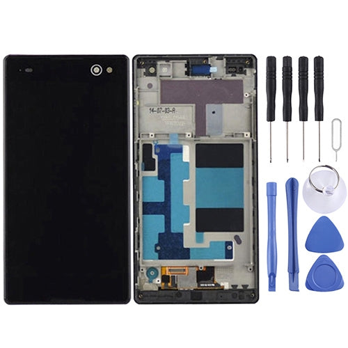 Display LCD con pannello touch e cornice per Sony Xperia C3 D2533