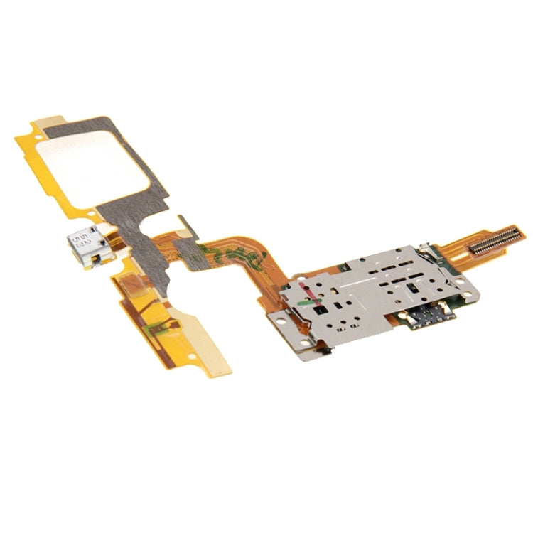 Per Vivo X5Max V e X5Max+ Cavo flessibile per porta di ricarica + Contatto per lettore di schede SIM, For Vivo X5Max V & X5Max