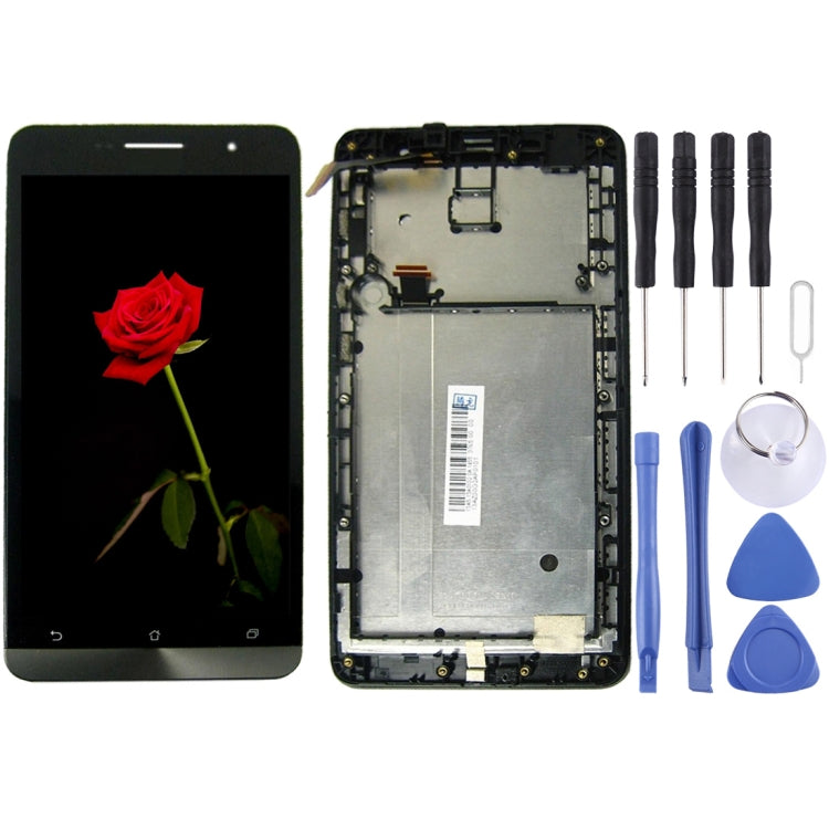 LCD Screen and Digitizer Full Assembly with Frame for Asus Zenfone 6 / A600CG, For Asus A600CG