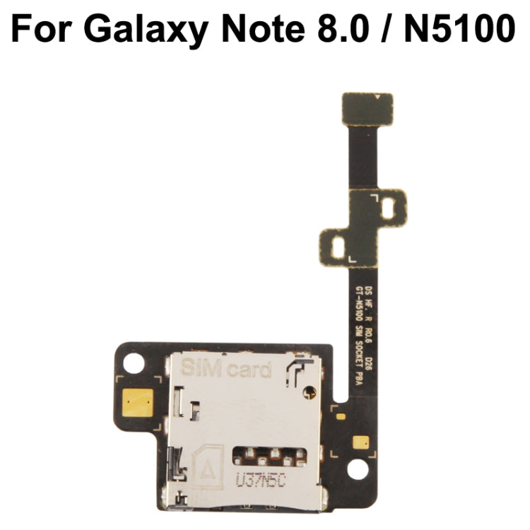 For Galaxy Note 8.0 / N5100 High Quality Card Flex Cable, For Note 8.0 / N5100