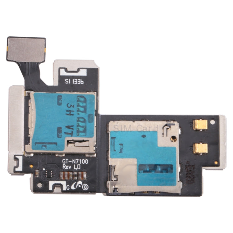 Samsung Galaxy Note II / N7100 SIM Card Holder Socket Flex Cable, For Samsung Galaxy Note II / N7100