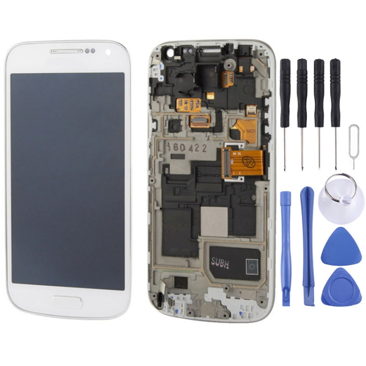 Display LCD originale + pannello touch con cornice per Galaxy S IV mini / i9195 / i9192 / i9190, For Samsung Galaxy S IV mini (Frame), For Galaxy S IV mini