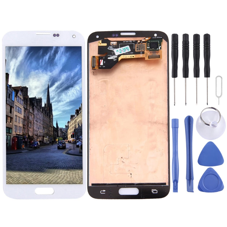 Original LCD Screen and Digitizer Full Assembly for Galaxy S5 / G9006V / G900F / G900A / G900I / G900M / G900V, For Samsung Galaxy S5